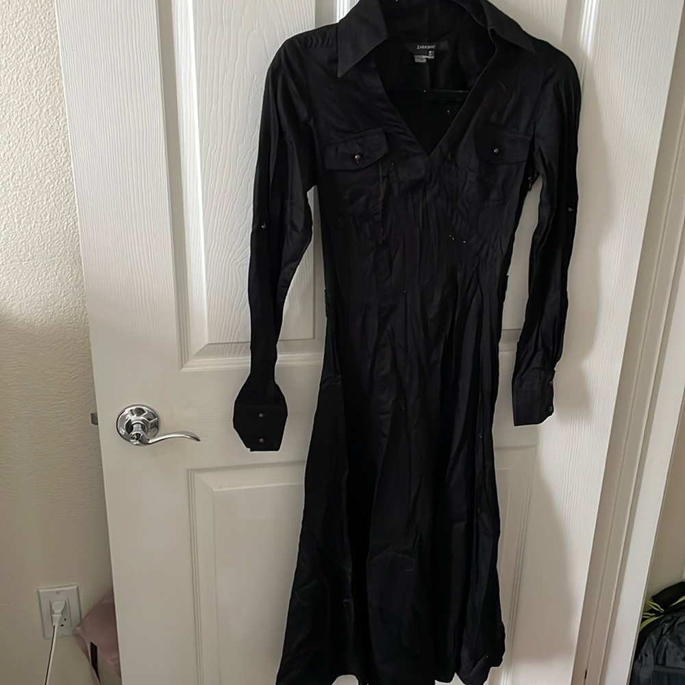 Zara Basics black shirt dress size s